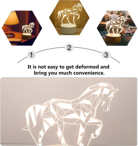 Vista 8 de Baluue Luz nocturna LED 3D, luz de ambiente de animales para niños, juguetes de cumpleaños, iluminación de ilusión visual USB para dormitorio, sala