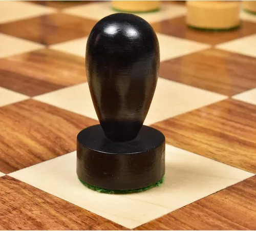 Vista 7 de RoyalChessMall-Berliner - Juego de piezas de ajedrez minimalista moderno de 3.9 pulgadas, boj ebonizado ponderado