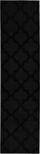 Vista 9 de Alfombra de Área Garland Rug Quatro Negra de 3' x 5' con Diseño de Enrejado Cut-Loop - Suave, Cómoda, Elegante y Económica en un Hermoso Color Negro