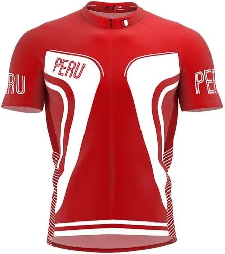 Vista 2 de Peru - Maillot de ciclismo de manga corta con cremallera completa para hombre