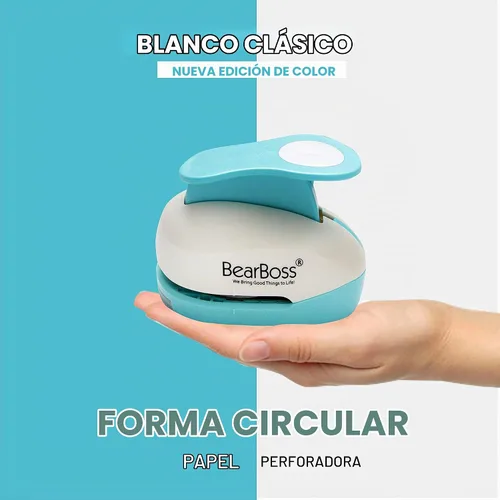 Vista 2 de BearBoss Perforadora Circular de 2 Pulgadas, Perforadora de Formas, Juego de Perforadoras de Papel para Scrapbooking, Papel de Festival, Tarjetas