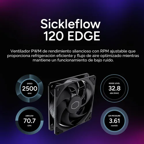 Vista 5 de Cooler Master Hyper 212 - Enfriador de aire negro para CPU, 4 tubos de calor, ventilador PWM