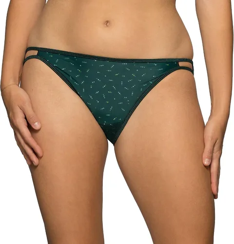 Vista 38 de Vanity Fair Bragas de bikini con tira para mujer, Illumination, con elástico sedoso y ribete de satén Paquete de 3 Negro (Midnight Black)