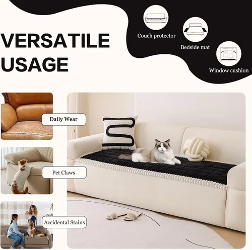 Vista 5 de DREAMINGO Fundas de sofá para mascotas, fundas antideslizantes y mullidas para sofá de perro, lavables geométricas jacquard, protector de cojín 1#