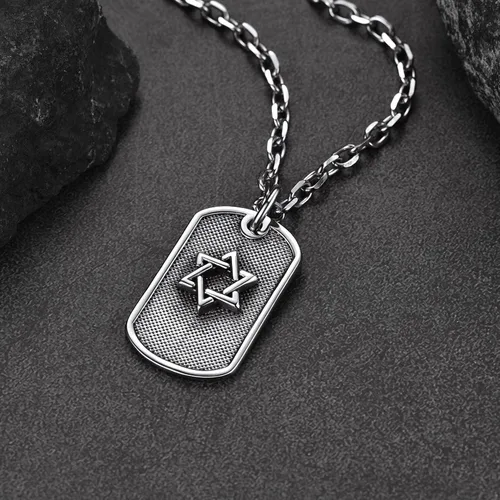 Vista 8 de FaithHeart Collar con colgante de chai hebreo judío, acero inoxidable, chapado en oro de 18 quilates, joyería de amuleto de vida para hombres