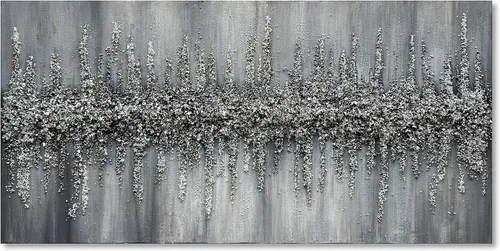 Vista 8 de Limiyer Arte pintado a mano moderno arte abstracto pintura al óleo blanco y marrón textura gruesa lienzo arte pintura al óleo sala de estar