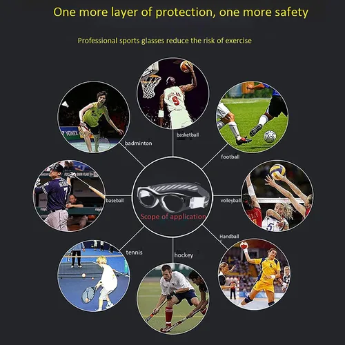 Vista 7 de SooGree Gafas deportivas para niños – Gafas de baloncesto y fútbol – Gafas de seguridad para niños – Anteojos antigolpes – Marco 7-14