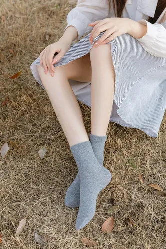 Vista 4 de SRYL Calcetines casuales de algodón de moda para mujer W1005