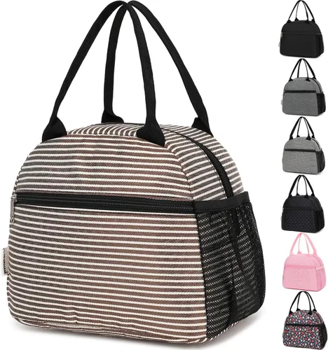 Vista 28 de GYEUKHAM - Bolsa de almuerzo para mujeres, fiambrera para hombres adultos y niños niñas, pequeña y linda, con gran capacidad, bolsa de almuerzo