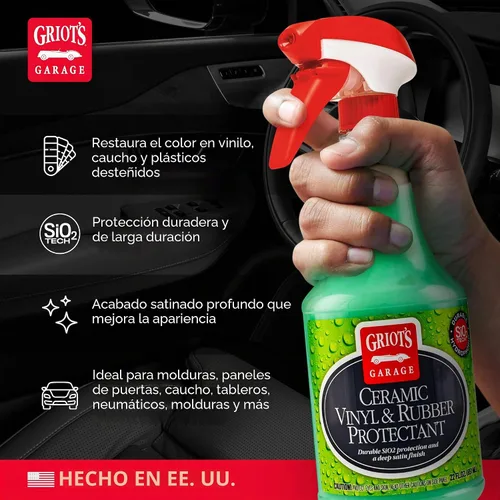 Vista 3 de Griot's Garage Protector cerámico de vinilo y goma para detallado de automóviles, restaurador y protector para tableros, paneles de puertas