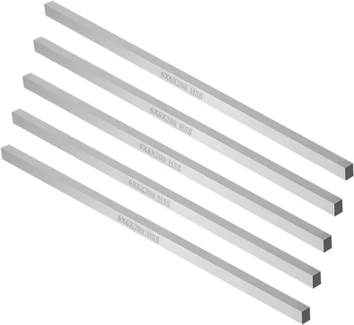Vista 4 de XMHF 2 unids Torno HSS Square Herramienta de Corte Bits Bar Torno Rectangular Mosca Cortador Molino en Blanco 0.236x0.236x7.874 in