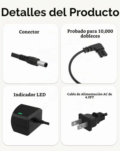 Vista 5 de Cargador de 19 V para altavoz Bluetooth inalámbrico JBL Xtreme 2