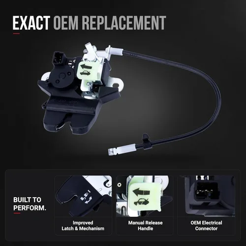 Vista 3 de Actuador de repuesto para puerta trasera del maletero – Compatible con Hyundai Sonata 2009, 2010, 2011, 2012, 2013, 2014, 2015 – Reemplaza