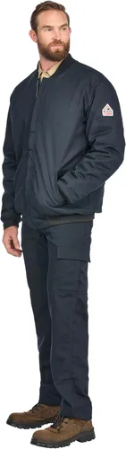 Vista 5 de Bulwark FR mens Flame Resistant 9 Oz Twill Cotton Excel Fr Team Jacket, Navy