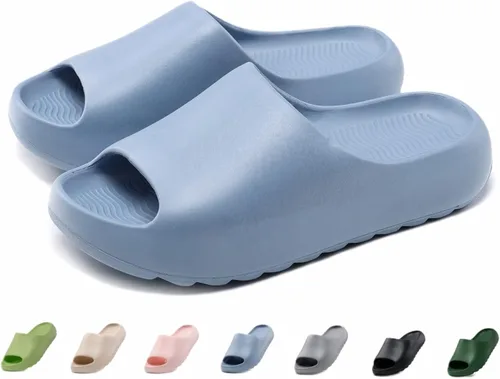Vista 7 de Sandalias acolchadas para mujeres, hombres y niños, cómodas, antideslizantes, suaves, impermeables, para baño, ducha, sandalias acolchadas de suela
