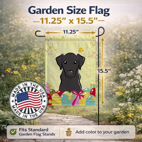 Vista 107 de Caroline's Treasures BB1923GF Bandera decorativa para jardín con diseño de Border Collie, para caza de huevos de Pascua, para jardín, jardín, patio