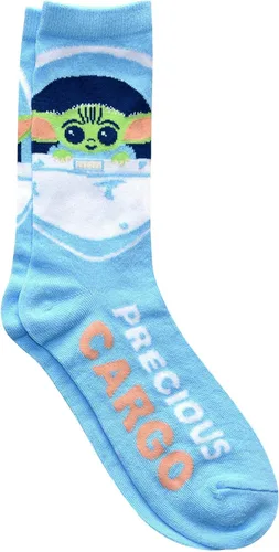 Vista 7 de STAR WARS JuniorsLadies Baby Yoda Crew Socks 5 Pair Pack Size 4-10