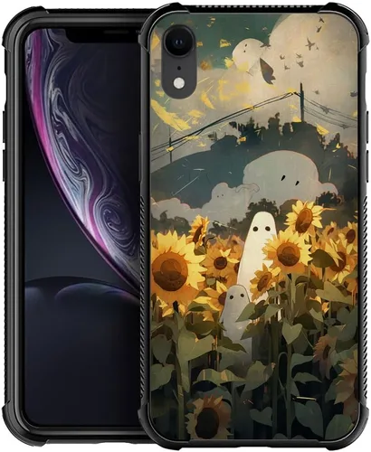 Vista 25 de DJSOK Funda compatible con iPhone XR, H American Eagle Flag con cuatro esquinas, protección a prueba de golpes, TPU suave y patrón de policarbonato
