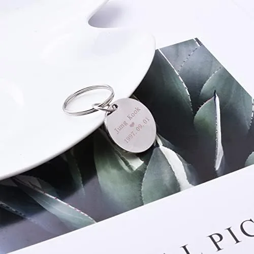 Vista 3 de Llavero BTS Bangtan Boys Army Jewelry of Lover Fans regalo ARMY Bangtan Boys llave de acero inoxidable regalo de cumpleaños