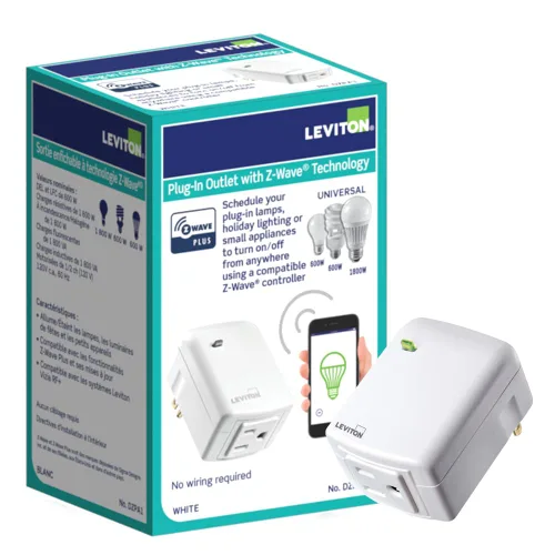 Vista 12 de Leviton Decora Smart Dimmer Z-Wave Serie 800, ZW6HD-1RW, Blanco