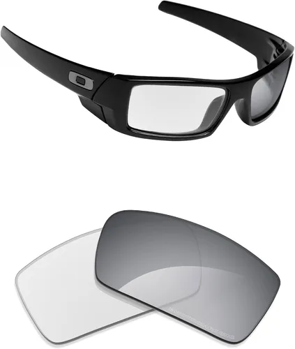Vista 24 de Alphax Polarized Replacement Lenses for Oakley Gascan OO9014 60mm Sunglasses Glare Reduction Precision Cutting Espejo de oro de 24 quilates