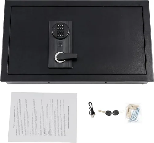 Vista 7 de Caja fuerte montada en la pared de 25.5 pulgadas de alto x 3.9 pulgadas de ancho x 14.5 pulgadas de largo, caja fuerte electrónica para seguridad