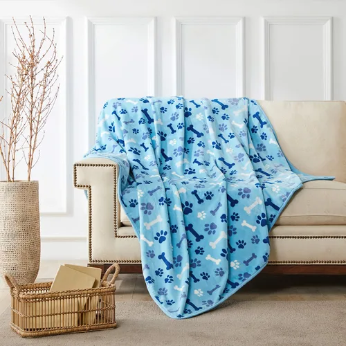 Vista 5 de Allisandro Manta de lujo para perro, 350 GSM, manta de forro polar de microfelpa súper mullida para perros y gatos pequeños, medianos y grandes