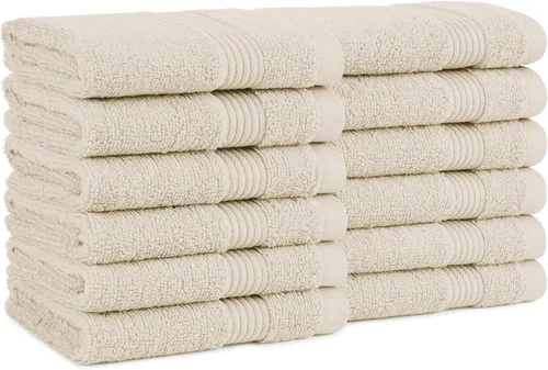 Vista 29 de Juego de toallas de baño Arkwright de 4 piezas - 100% algodón súper suave, 600 GSM de secado rápido y absorbente, artículos de lujo para baño
