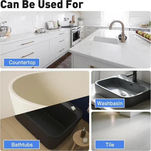 Vista 4 de DWIL Pintura para Azulejos, Kit de Renovación de Bañera y Azulejos con Herramientas, Pintura para Bañera a Base de Agua y Bajo Olor, Fácil de Usar