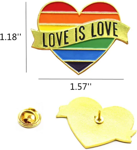 Vista 2 de TANG SONG 20 pines de orgullo arco iris gay bandera del orgullo LGBT esmaltado Pin Pin decoración para ropa y bolsas, Latón Metal