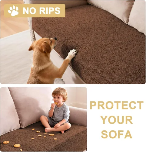Vista 8 de H.VERSAILTEX Funda Antideslizante para Sofá de Mascotas Protector de Cama de Perro de Chenilla Funda de Sofá Gruesa y Suave Apta para Mascotas