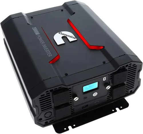 Vista 5 de Cummins 3000 vatios inversor de onda sinusoidal modificada para camiones Inversor 12 voltios a 110 voltios Cuatro salidas de CA Dos puertos USB