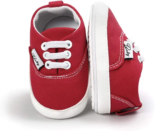Vista 4 de BENHERO Baby Boys Girls Canvas Toddler Sneaker Anti-Slip First Walkers Candy Shoes 0-24 Months 12