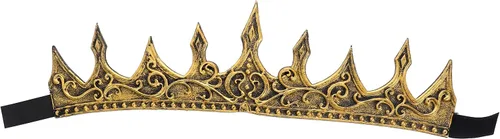 Vista 3 de Corona de rey real adulto, corona de príncipe antiguo para cosplay de Halloween