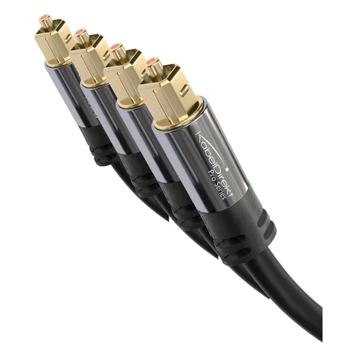 Vista 12 de KabelDirekt TOSLINK - Cable de audio óptico de 1.5 pies - Cable de fibra óptica, cable óptico de audio digital S/PDIF para barra de sonido, sistemas