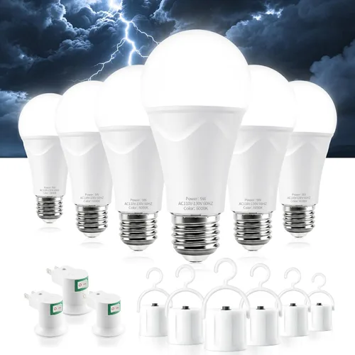 Vista 11 de Brightever Bombillas de emergencia recargables de 9 W, bombilla