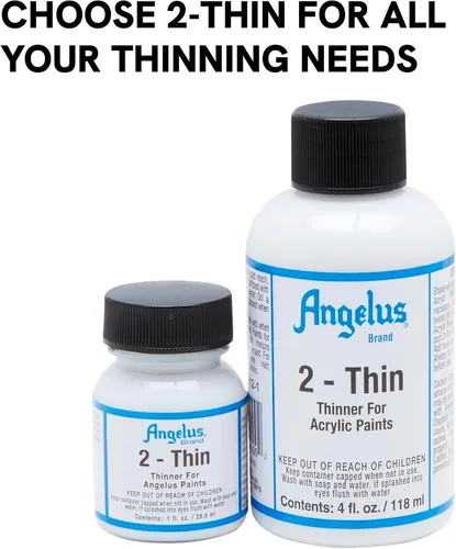 Vista 5 de Pinturas para cuero de Angelus, Paint 2-Thin 4 Oz, Cleaners y acabados