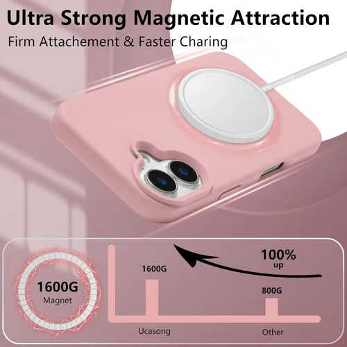 Vista 538 de Funda magnética de silicona para iPhone 13 Pro, color blanco antiguo [Compatible con Magsafe] [Forro de microfibra suave antiarañazos], funda