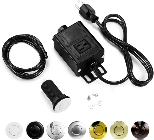 Vista 16 de CLEESINK - Kit de interruptor de aire para la parte superior del fregadero para eliminación de basura (2.5 pulgadas, negro)