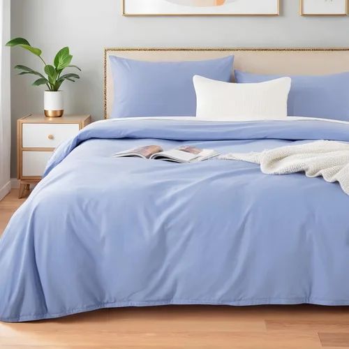 Vista 310 de NEXHOME PRO Funda de edredón Twin XL 100% algodón lavado, transpirable, duradera, texturizada, similar al lino, juego de ropa de cama para el hogar