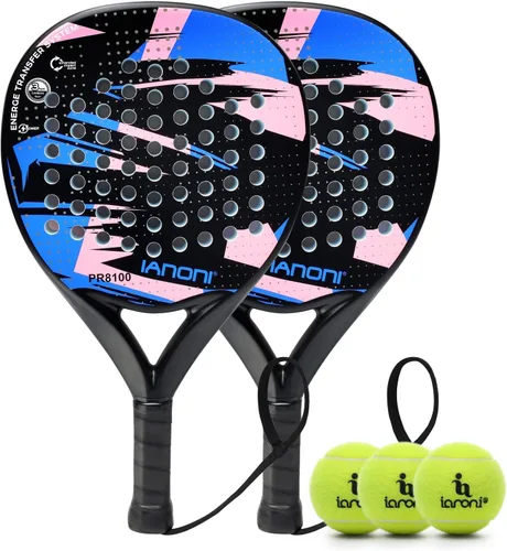 Vista 13 de ianoni Padel Racket Carbon Fiber Surface with EVA Memory Flex Foam Core Padel Tennis Racquets Paddle Tennis Racket