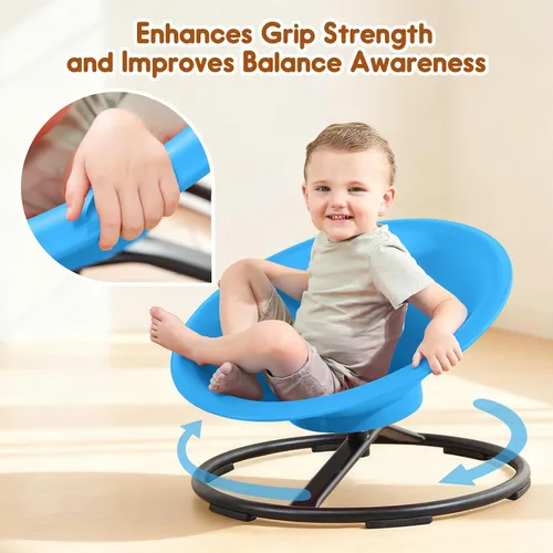 Vista 7 de Silla Giratoria para Niños Autistas, Juguetes de Sentarse y Girar para Autismo para Edad 3+, Silla Giratoria Sensorial que Mejora las Habilidades