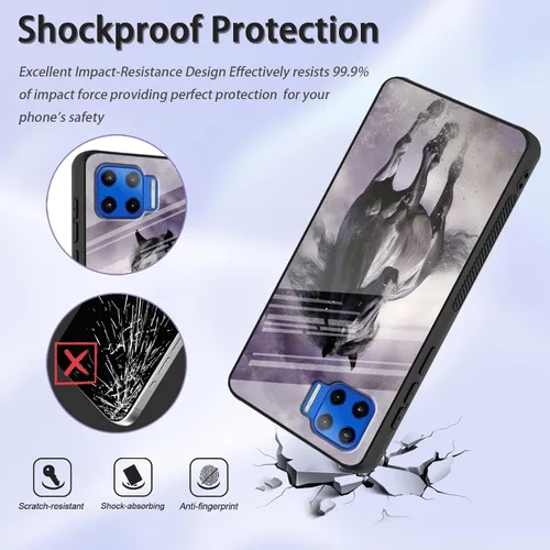 Vista 106 de Funda para Motorola Moto Edge 2022, cubierta trasera de vidrio templado con protector de pantalla, funda protectora a prueba de golpes para Motorola