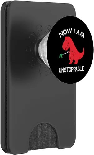 Vista 8 de Now I'm Unstoppable - Funny T-Rex Dinosaur PopSockets Grip y soporte para teléfonos y tabletas