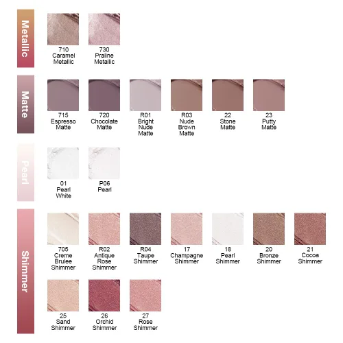 Vista 7 de evpct Paleta de maquillaje en pote de sombra de ojos en crema única para mujeres mayores, sombra de ojos de champán con shimmer, glitter metálico