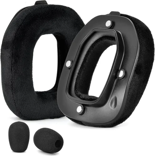 Vista 9 de Almohadillas para los oídos y espuma de micrófono A40 TR - Cojines de repuesto compatibles con auriculares Astro A40 TR, almohadillas