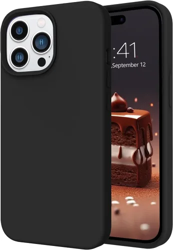 Vista 17 de Telaso Funda compatible con iPhone 14, silicona líquida de goma de gel suave para iPhone 14, funda delgada para teléfono con forro de microfibra
