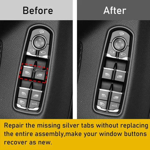 Vista 3 de Jaronx 2 botones de interruptor de ventana lateral del conductor compatibles con Porsche Cayenne 2011-2018, para Panamera 2011-2016, para Macan