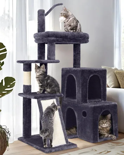 Vista 10 de Globlazer F50 Torre para Gatos para Gatos Adultos de Interior, Árbol para Gatos Resistente de 50 Pulgadas para Gatos Grandes, Casa de Árbol