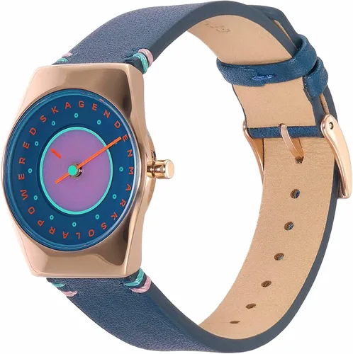 Vista 3 de Skagen Grenen Lille Reloj de mujer con malla de acero inoxidable o correa de cuero